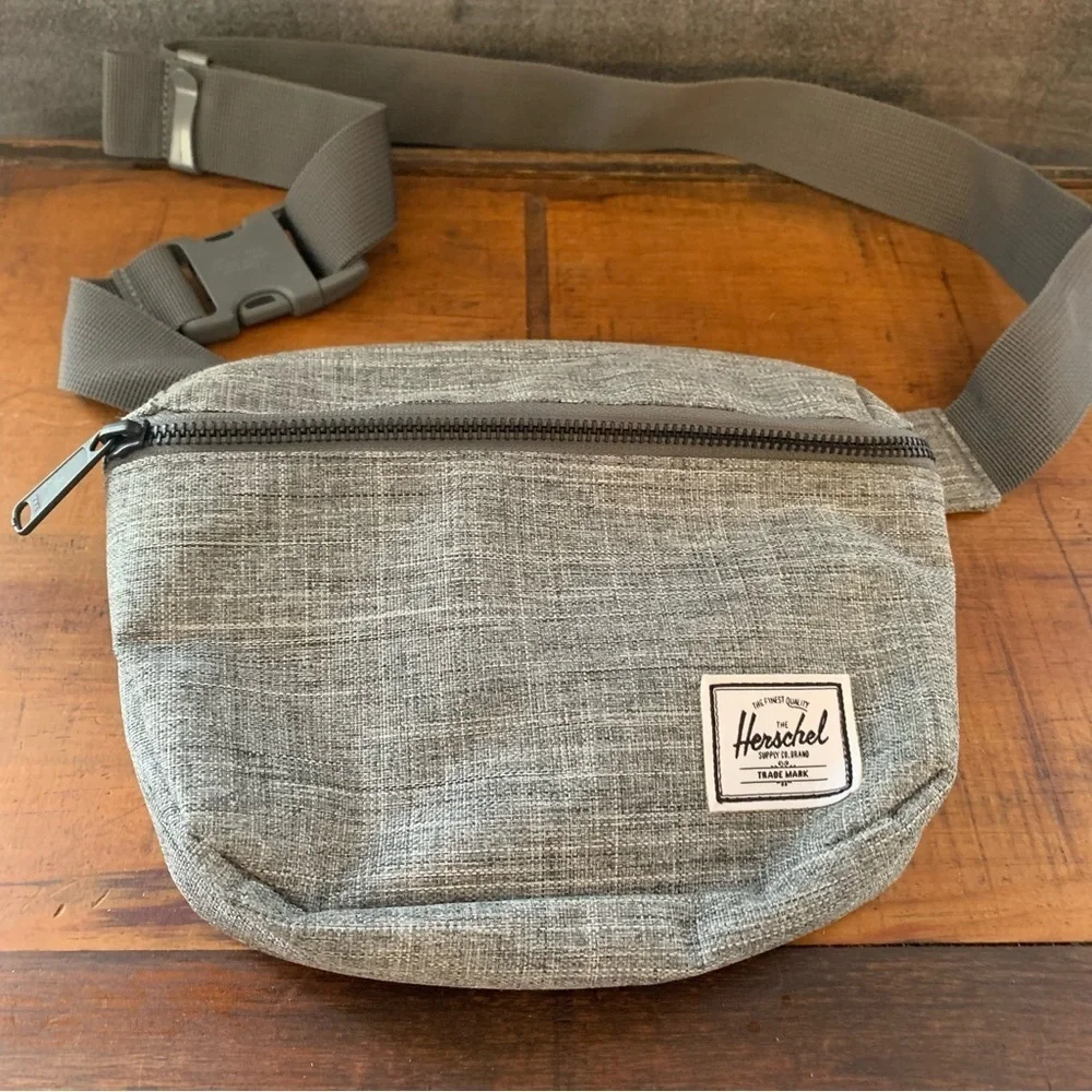 Herschel Gray Fifteen Belt Bag, heathered fanny pack travel everyday